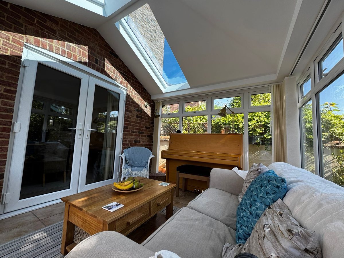 A light filled garden room with a glazed lantern roof, installed by BBH Limited Home Improvements