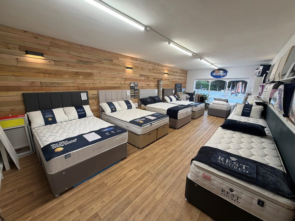 Beds and mattresses on display at Concept Carpets in Aylsham, an area the shop hopes to grow further