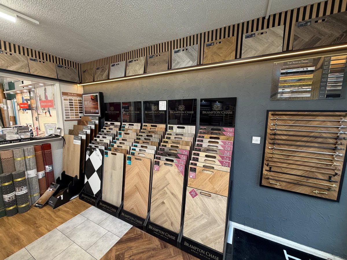 Part of the flooring range on display in the Concept Carpets showroom in Aylsham