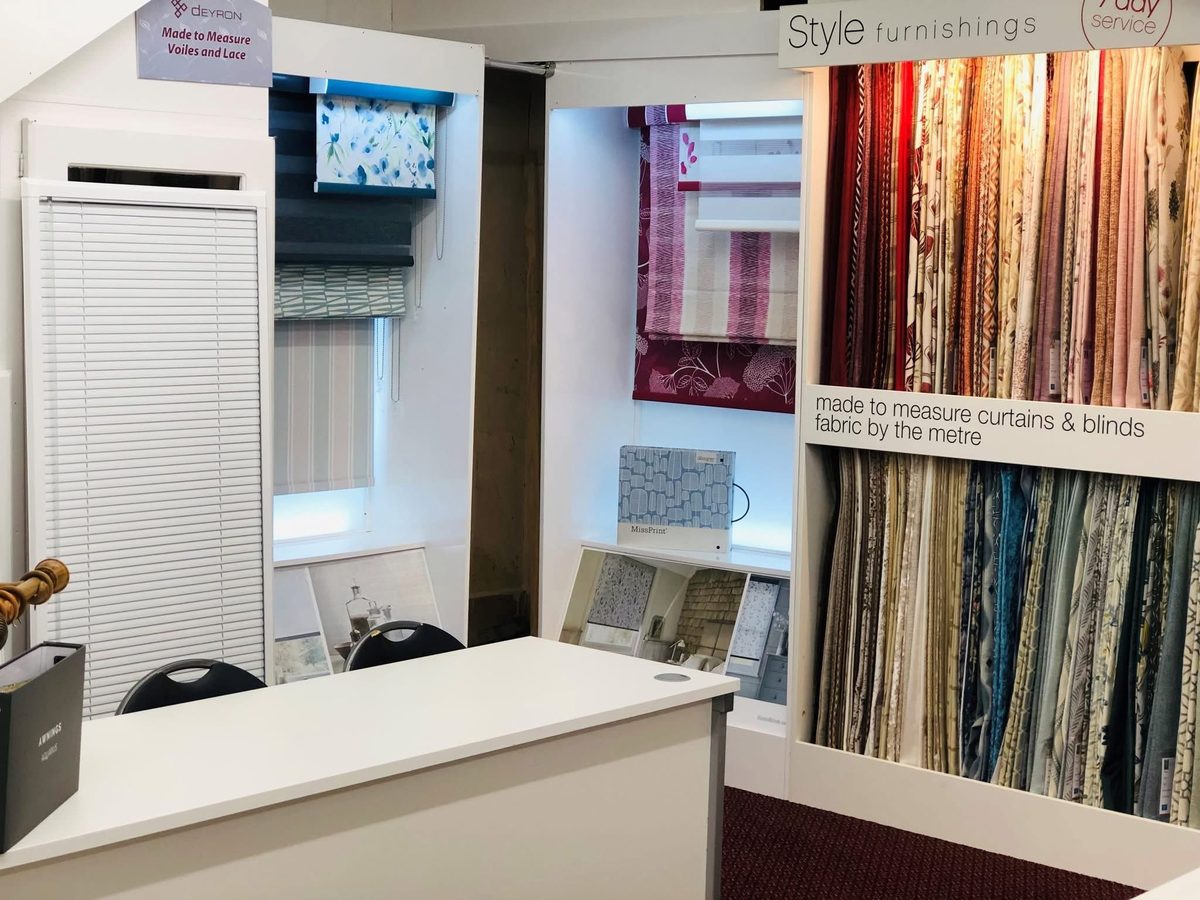Inside the Home Stylz made to measure showroom on Gorleston High Street