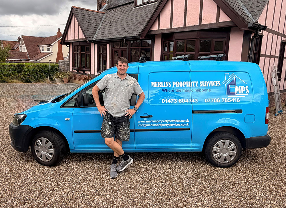 The Merlins Property Services van, Where the magic happens